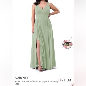 Azazie Kori Bridesmaid Dress in Dusty Sage
